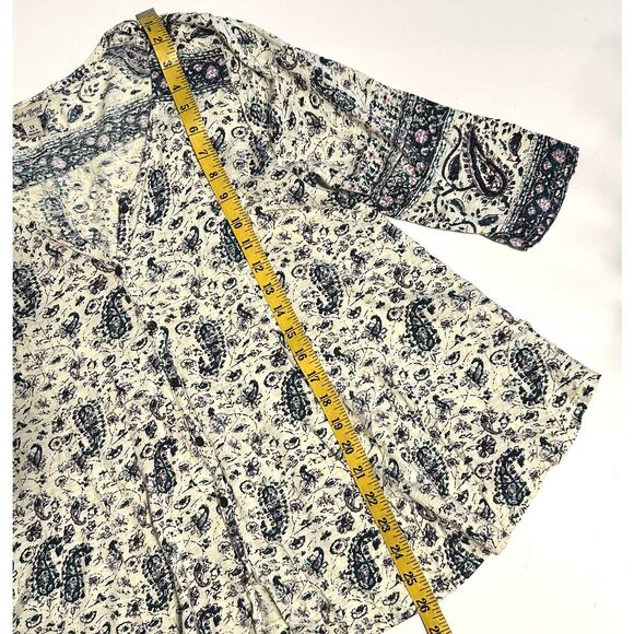 Lucky Brand Top 1X Abstract Paisley Knit Boho - Picture 8 of 8